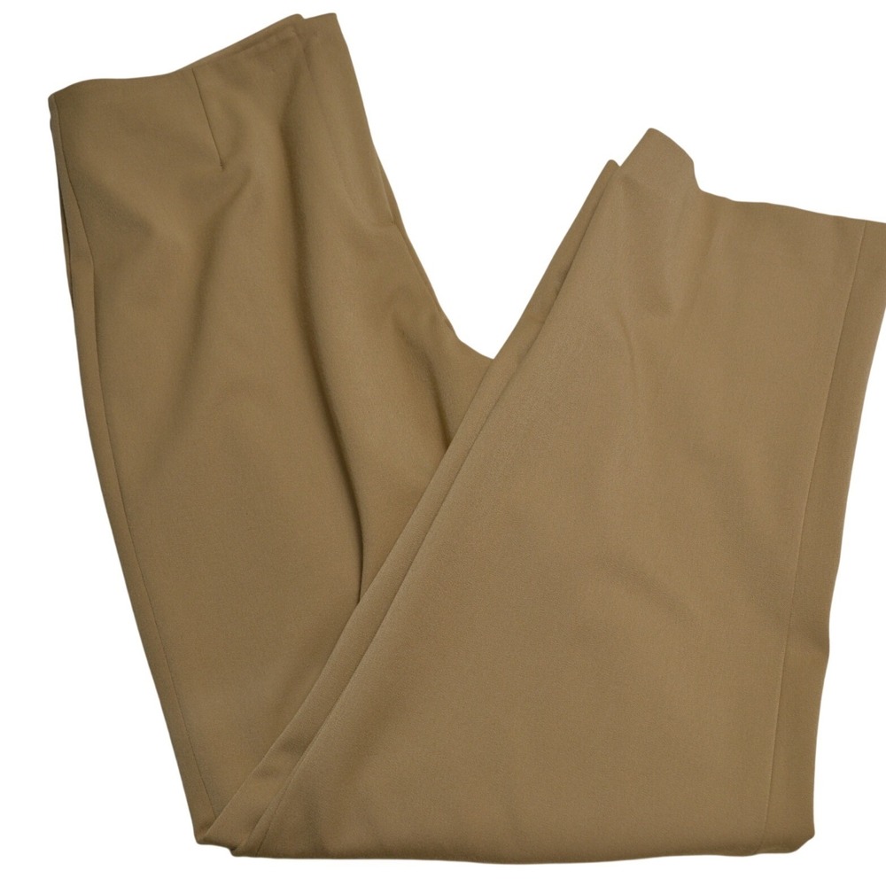 Vintage Talbots Stretch Women's Size 12 Tan Wide Leg Career Pants Casual Classic